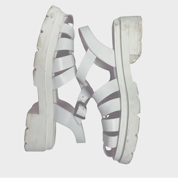 Free People White Fisherman Sandels Size 8.5 - Picture 4 of 5